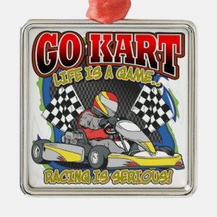 Go Kart Life Metalen Ornament