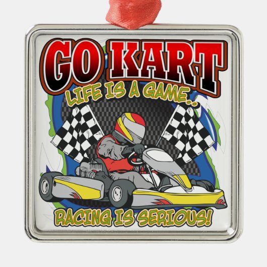 Go Kart Life Metalen Ornament (Voorkant)