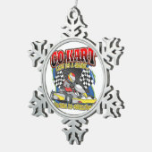 Go Kart Life Tin Sneeuwvlok Ornament (Rechts)