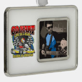 Go Kart Life Verzilverd Omlijst Ornament (Rechts)