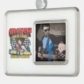 Go Kart Life Verzilverd Omlijst Ornament (Links)