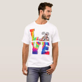 Go Kart Love Tie Dye Retro  T-shirt (Voorkant volledig)