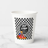 Go Kart party Paper cup Papieren Bekers (Achterkant)
