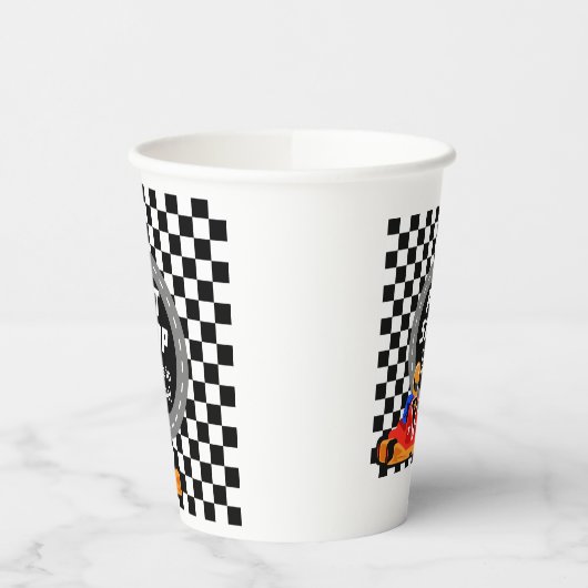 Go Kart party Paper cup Papieren Bekers (Links)