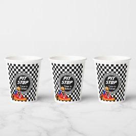 Go Kart party Paper cup Papieren Bekers