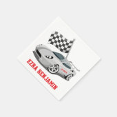 Go-Kart Race Car Racing Bar Mitzvah Servet (Hoek)