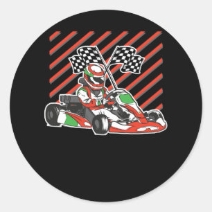 Go Kart Race Ronde Sticker