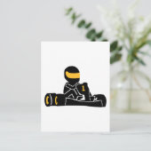 Go Kart racen Briefkaart (Staand voorkant)