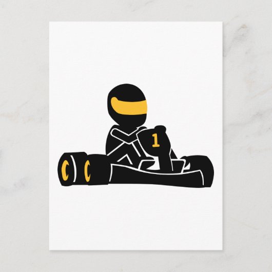 Go Kart racen Briefkaart (Voorkant)