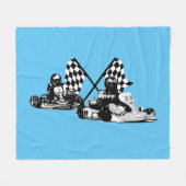 Go Kart Racers Fleece Blanket (Voorkant (Horizontaal))