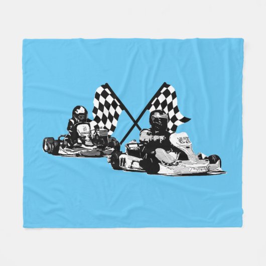 Go Kart Racers Fleece Blanket Deken (Voorkant (Horizontaal))