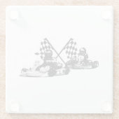 Go Kart Racers Glazen Onderzetter (Achterkant)