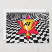 Go Kart Racing Auto Verjaardagsfeest Kaart (Achterkant)