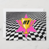 Go Kart Racing Auto Verjaardagsfeest Kaart (Achterkant)