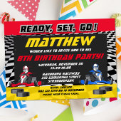 Go Kart Racing Auto Verjaardagsfeest Kaart