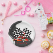 Go Kart Racing Boy Verjaardagsfeestje Papieren Bordje (Feest)