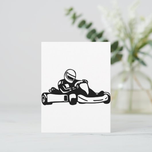 Go Kart Racing Briefkaart (Staand voorkant)