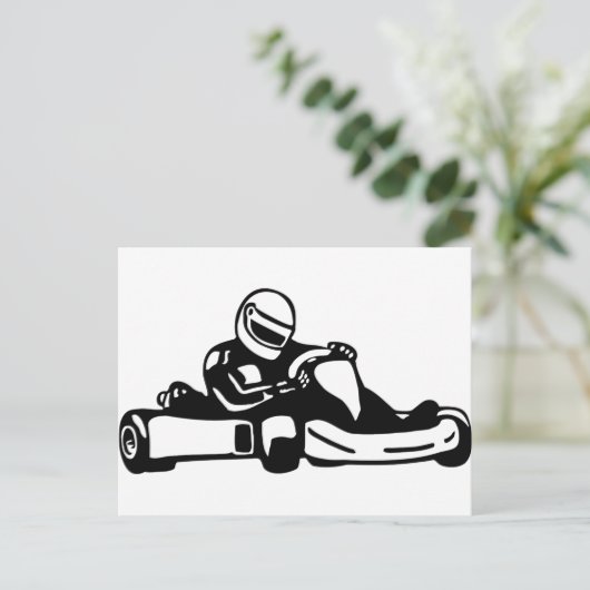 Go Kart Racing Briefkaart (Staand voorkant)