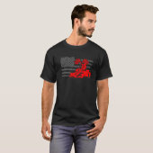 Go Kart Racing Driver American Flag Open Wheel Rac T-shirt (Voorkant volledig)