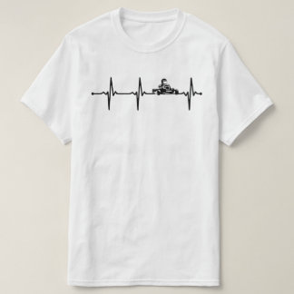 Go Kart Racing Driver ECG Heartbeat BV T-shirt