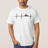 Go Kart Racing Driver ECG Heartbeat BV T-shirt (Voorkant)