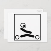 Go Kart Racing Figuur Briefkaart (Voorkant / Achterkant)