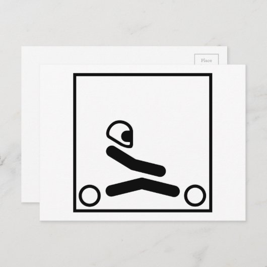 Go Kart Racing Figuur Briefkaart (Voorkant / Achterkant)