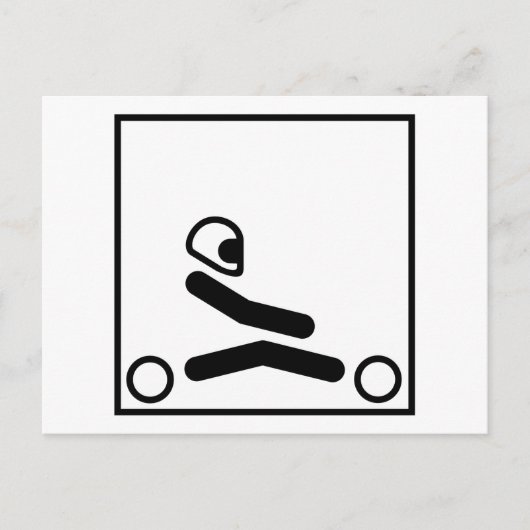 Go Kart Racing Figuur Briefkaart (Voorkant)