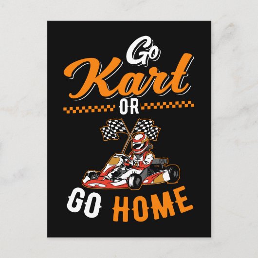Go Kart Racing Funny Go Karts Briefkaart (Voorkant)