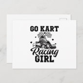 Go Kart Racing Girl | Go-Kart Driver Cadeidee Briefkaart (Voorkant / Achterkant)