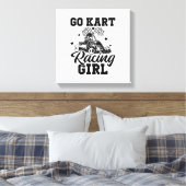 Go Kart Racing Girl | Go-Kart Driver Cadeidee Canvas Afdruk (Insitu (Slaapkamer))