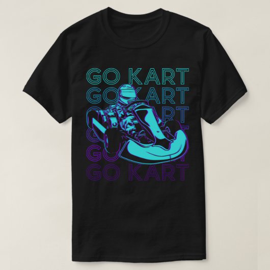 Go Kart Racing Go Kart Racer Retro T-shirt (Design voorkant)