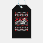 Go Kart Racing Kerstmis Cadeaulabel (Voorkant)