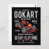  Go-Kart Racing Logo Briefkaart (Voorkant / Achterkant)