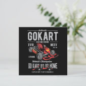  Go-Kart Racing Logo Kaart (Staand voorkant)