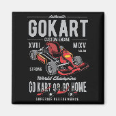  Go-Kart Racing Logo Magneet (Voorkant)
