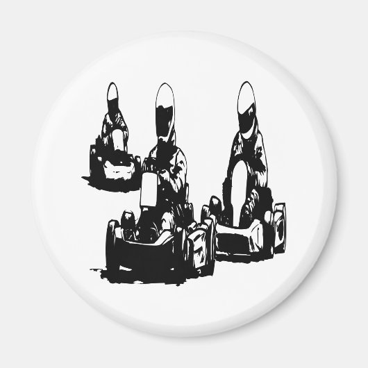 Go Kart Racing Magneet (Voorkant)