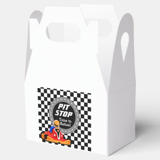 Go Kart racing Party Favor Box Bedankdoosjes (Geopend)