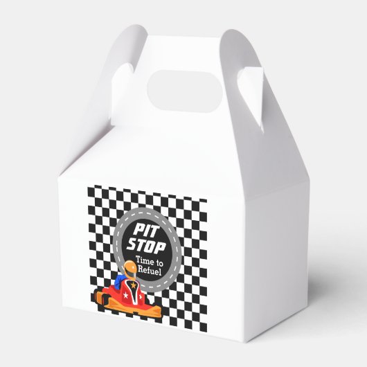 Go Kart racing Party Favor Box Bedankdoosjes (Voorkant Zijde)