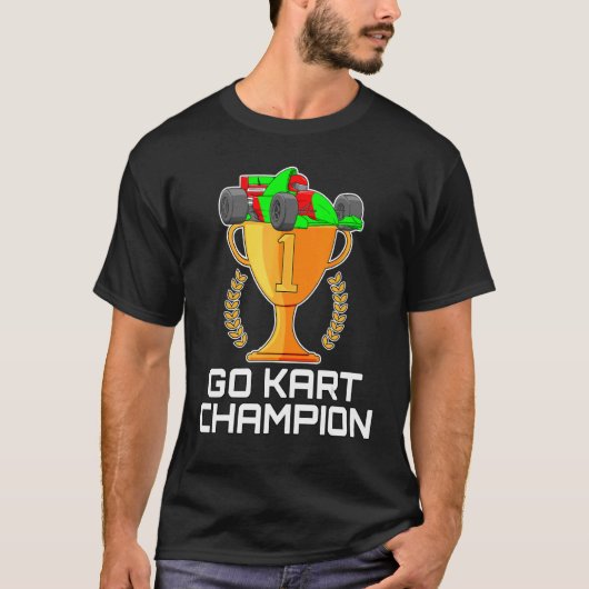 Go Kart Racing Race Car Champion Nummer 1 Trophy T-shirt (Voorkant)