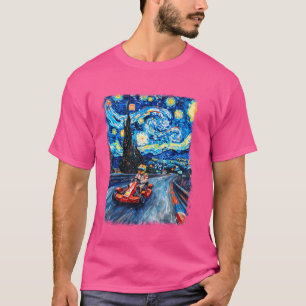 Go Kart Racing Racer Go Karting Sterrennacht Paint T-shirt
