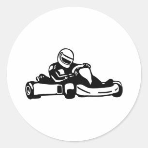 Go Kart Racing Ronde Sticker