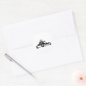 Go Kart Racing Ronde Sticker (Envelop)