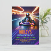 Go Kart Racing Verjaardag Kaart (Staand voorkant)