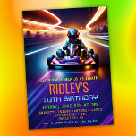 Go Kart Racing Verjaardag Kaart<br><div class="desc">Go Kart Racing Verjaardag Uitnodiging Go-Kart Go Winkelwagen Go Kart Party Karting Uitnodiging Go Kart Verjaardag Go Karting Racing Uitnodiging Racing Uitnodiging Tween Verjaardagsfeest Neon Glow in the Dark Uitnodiging</div>