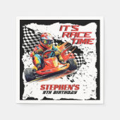 Go Kart Racing Verjaardagsfeest Servet (Voorkant)