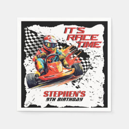 Go Kart Racing Verjaardagsfeest Servet