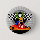 Go Kart verjaardagsgunst cadeau Ronde Button 5,7 Cm (Voorkant)