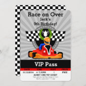 GO KART Verjaardagsuitnodiging! Kaart (Voorkant / Achterkant)