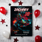 Go Kart verjaardagsuitnodiging Racing Invite Kaart